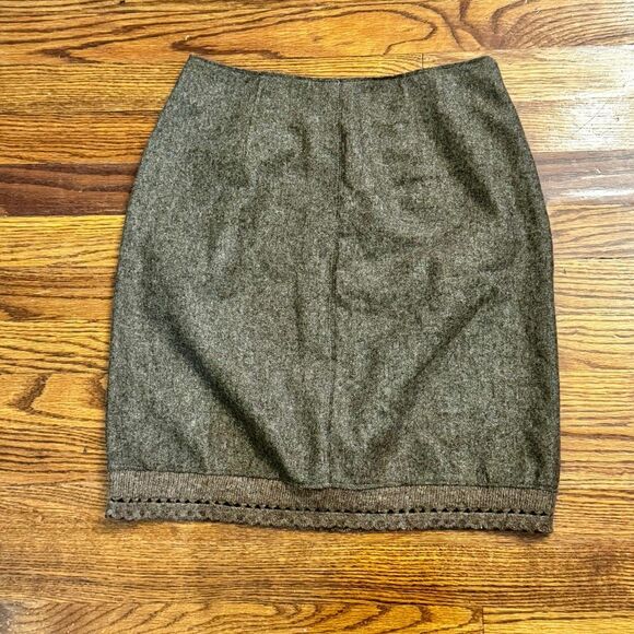 Philosophy by Alberta Ferreti Brown Wool Skirt. - Picture 8 of 8